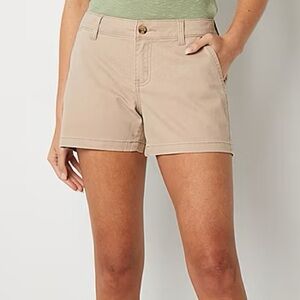 Mid Rise Chino Shorts - Beige | Women’s Summer Shorts | Khaki Shorts